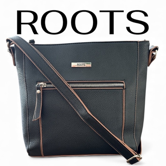 Roots Handbags - ROOTS NWOT Black and Tan Crossbody Bag